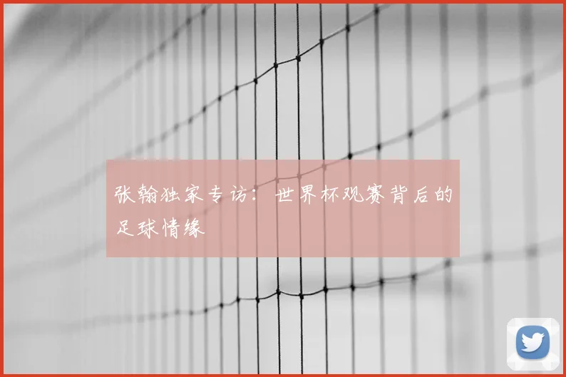 张翰独家专访:世界杯观赛背后的足球情缘
